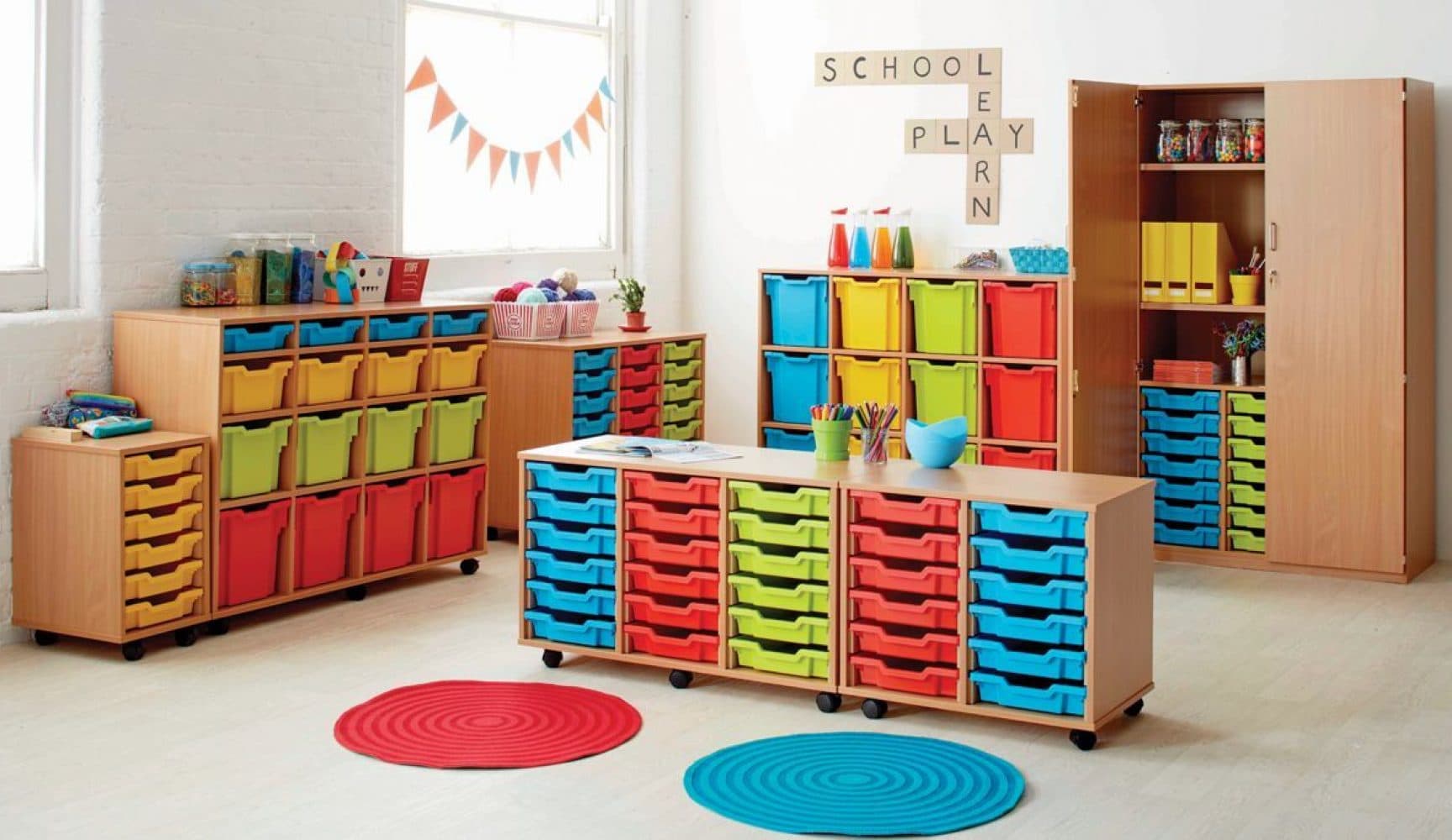 Colourful classroom furniture