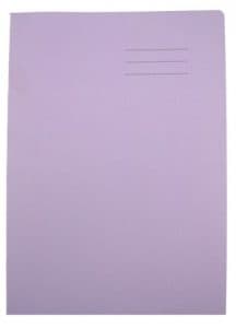 A4 Exercise Books 64pg - 15mm Ruled Feint & Margin - Purple - Paper Plus