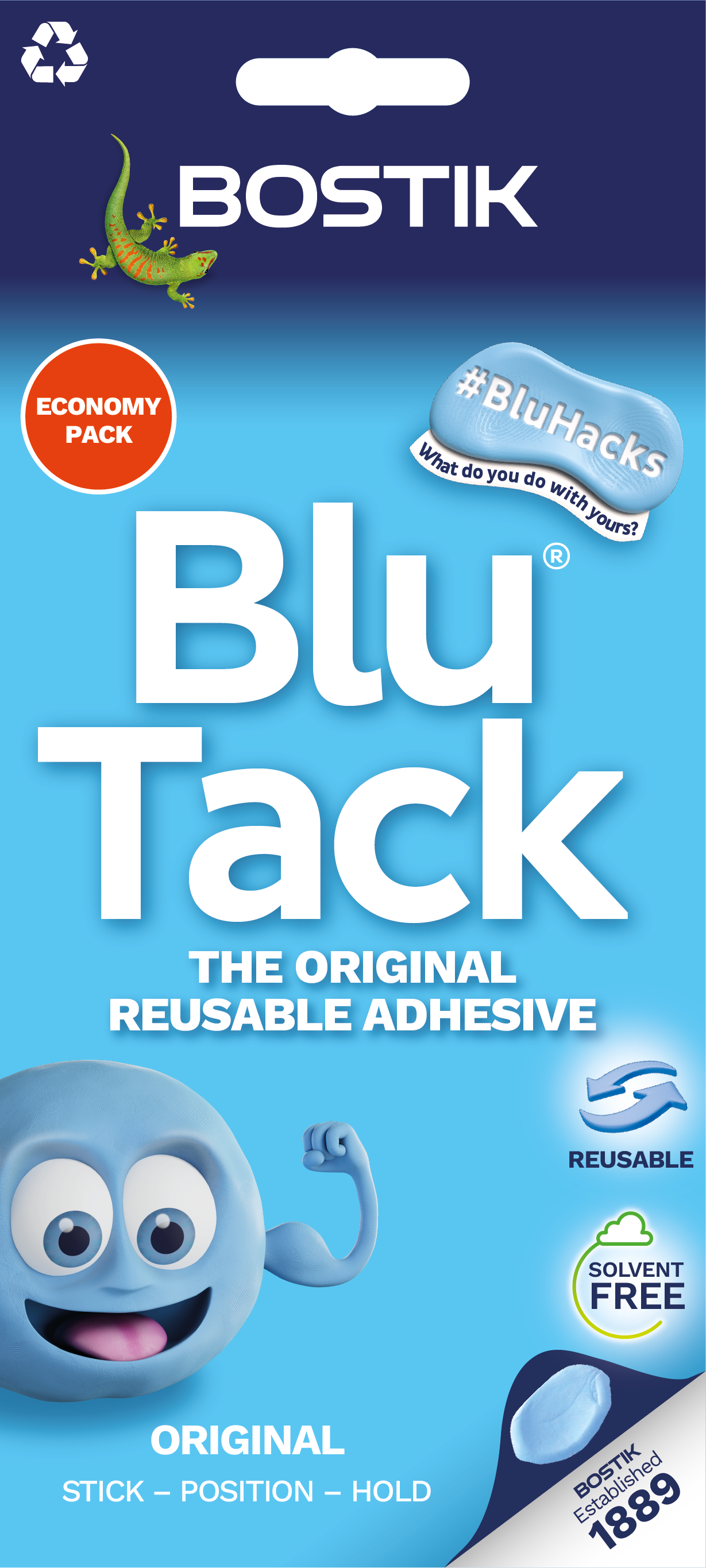 Bostik Blu Tack 120g - 12 Pack, Blue Tack