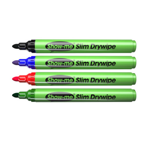 Show Me Dry Wipe Markers, 4 colours