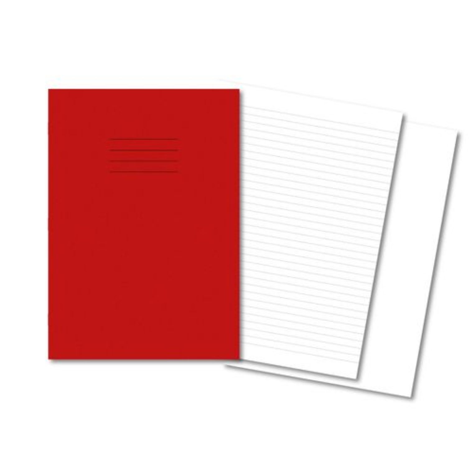 Exercise Book A4 8mm Ruled and Plain Alt Red