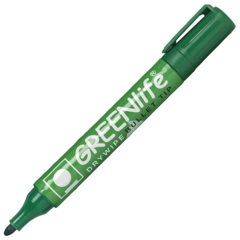 GREENLife Premium Dry Wipe Marker Bullet Tip Green