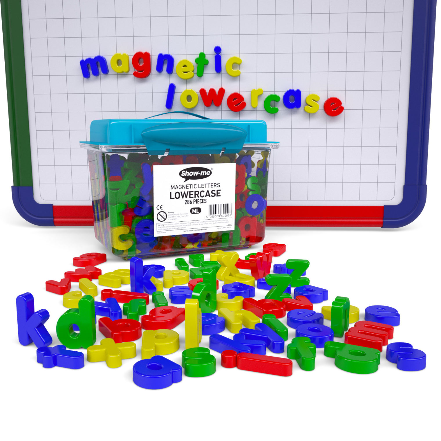 Show-me Magnetic lowercase letters board