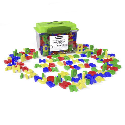 Show-me Magnetic Uppercase Letters in tub