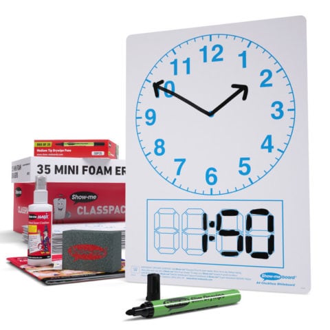 Show-me A4 Clock Face Whiteboards