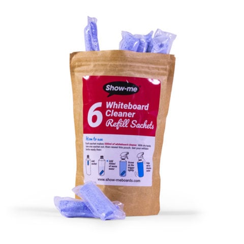 Show-me Whiteboard Cleaner 6 x Refill Sachets