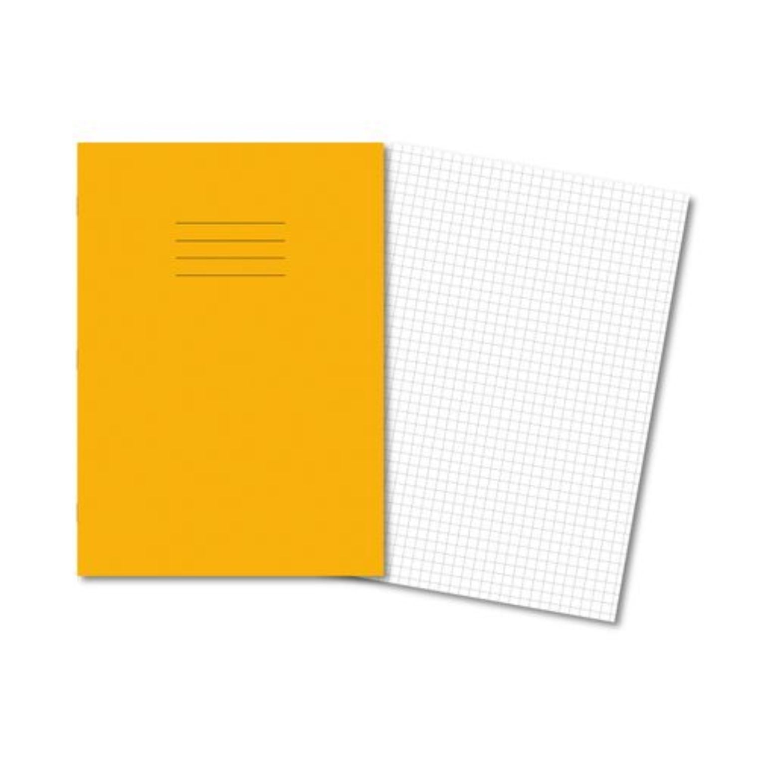 Yellow Exercise Book 7mm Square Internal Page