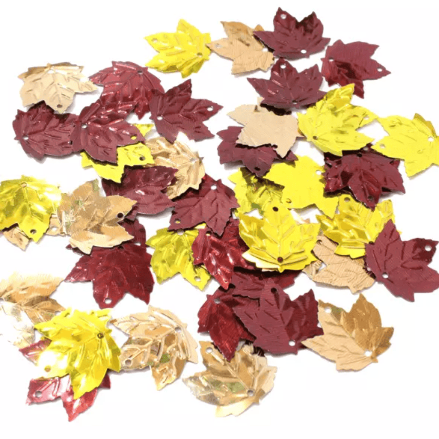 Large Leaf Confetti Sparkles Shaker Close