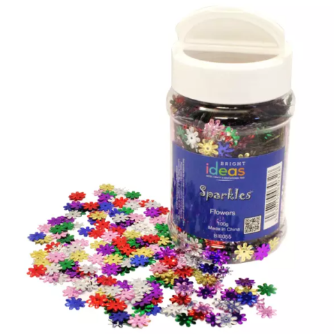 Flower Confetti Sparkles Shaker