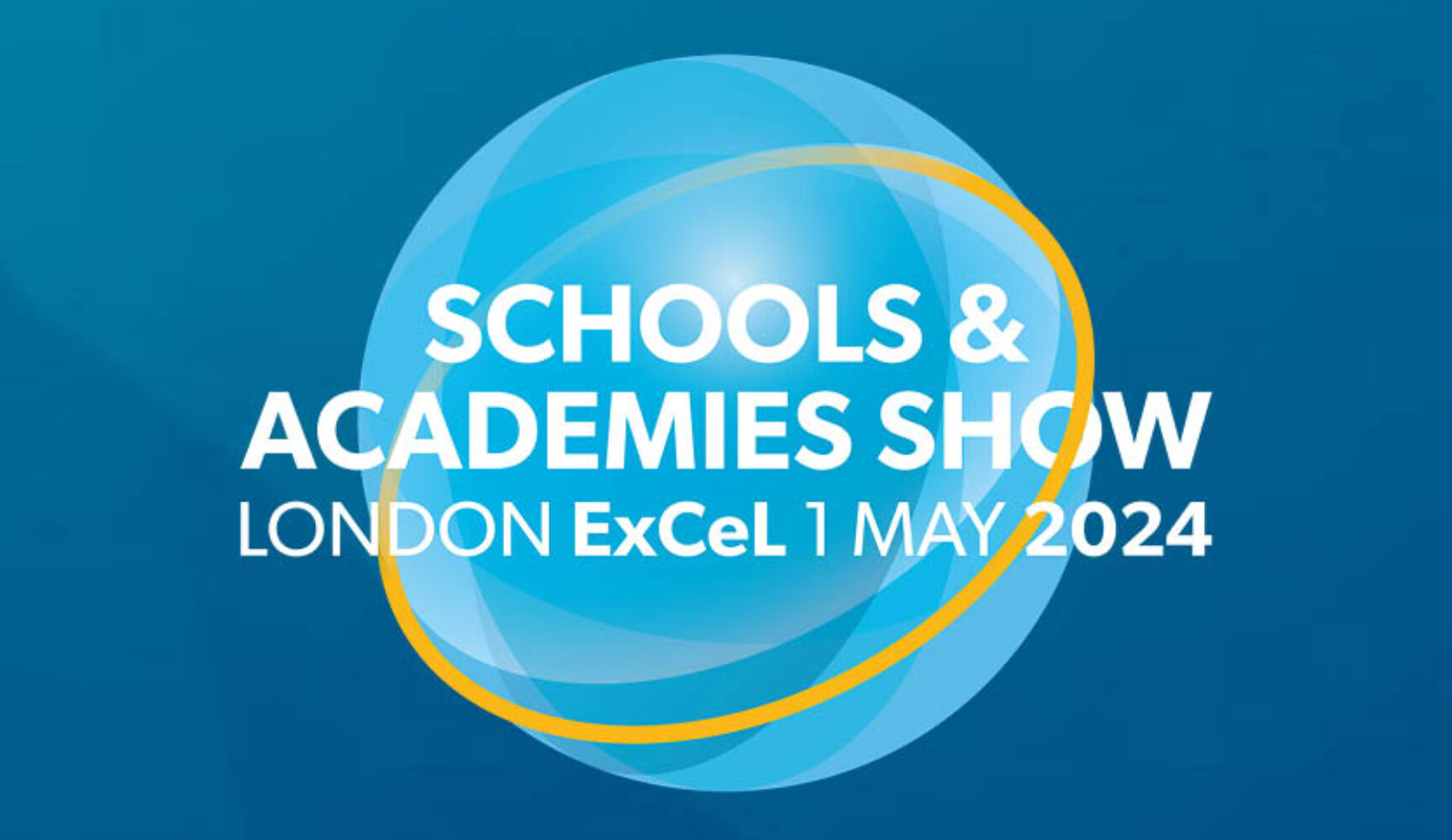Schools & Academies Show logo on a blue background
