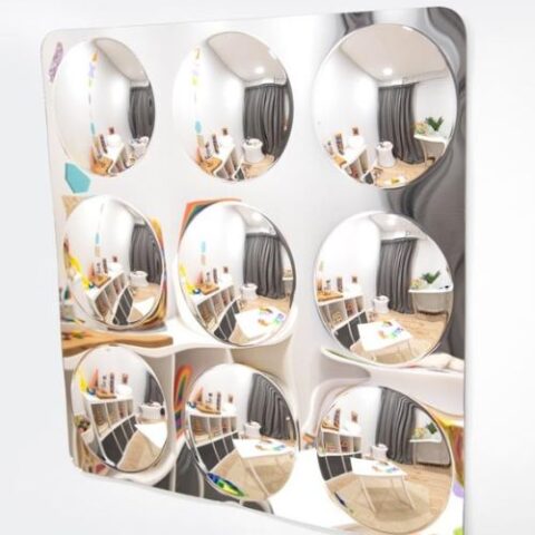 Giant 9-Domed Acrylic Mirror Panel - 780mm