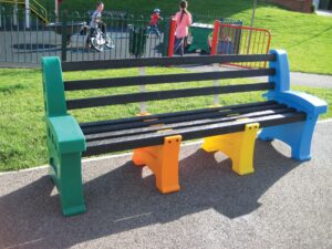 Multicoloured school seat