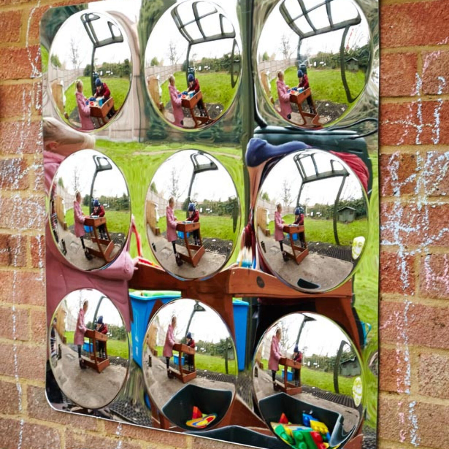 Giant 9-Domed Acrylic Mirror Panel - 780mm